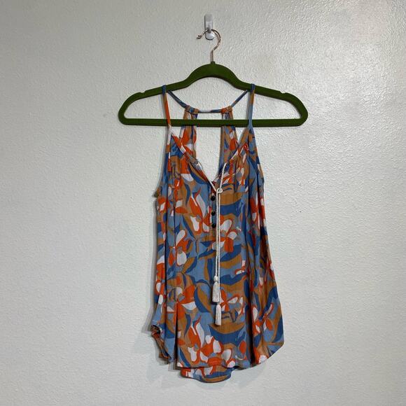 Santiki Multicolor Halter Blouse Sz M - Picture 1 of 9